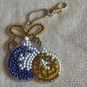Gold and Blue Ornament Key Holder